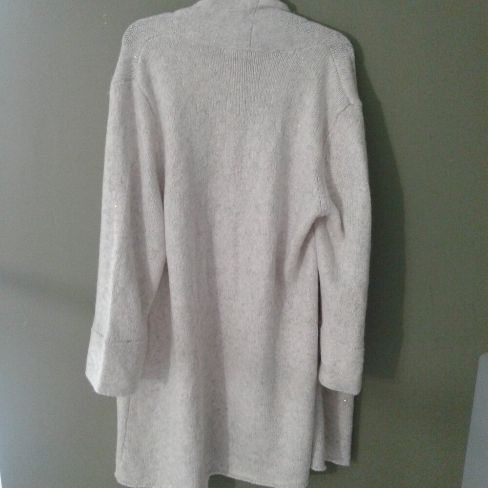 Soft Surroundings White Sparkle Sweater 3X - Picture 2 of 3